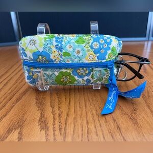 Vera Bradley Blue and Green Floral Quilted Glasses Case